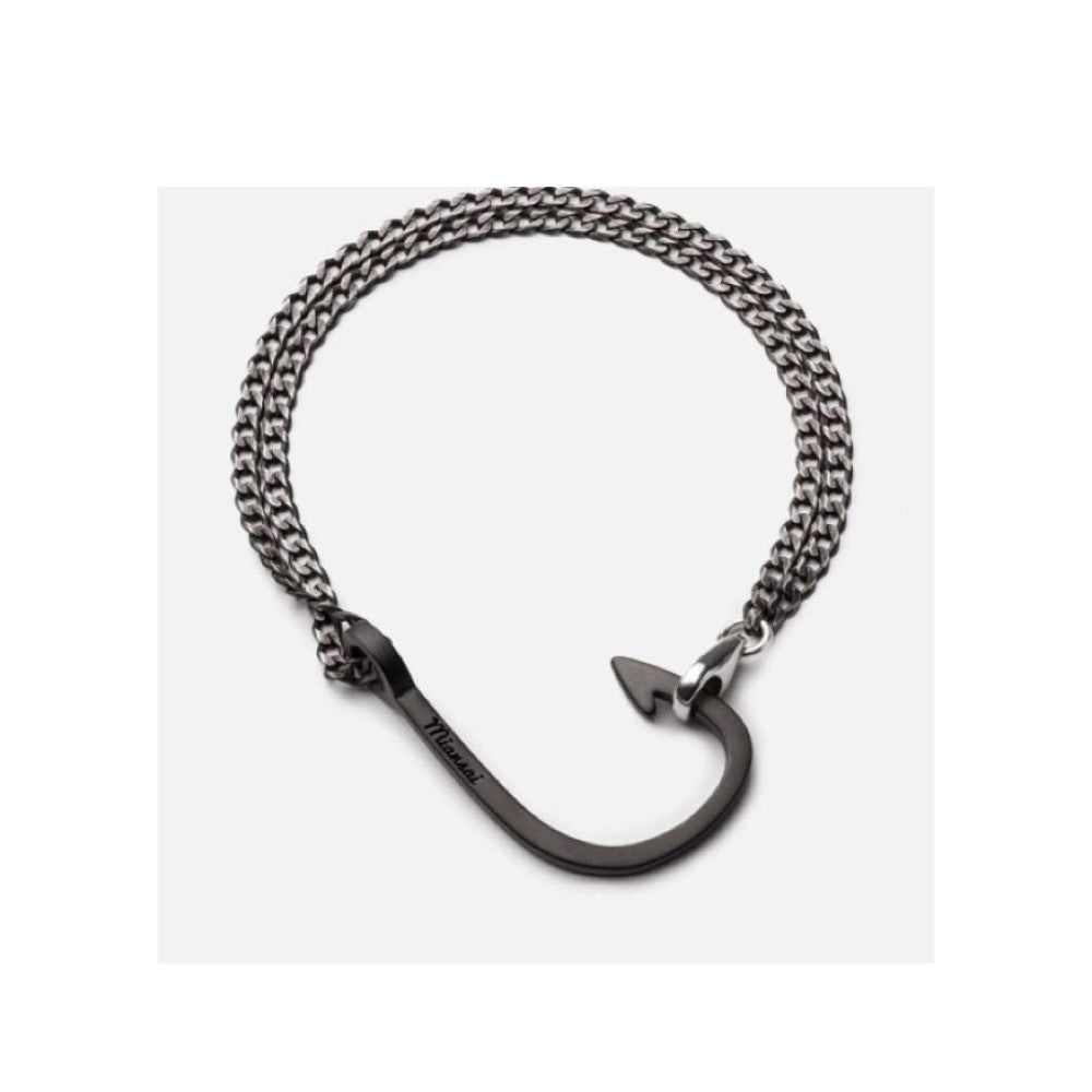 Bracelet - Hook, Matte Black / Chain, Noir