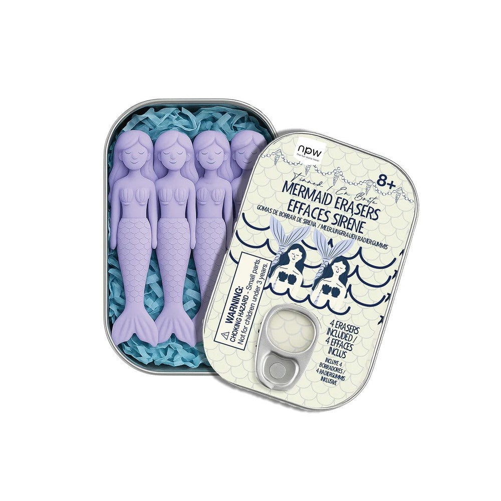 Tinned Mermaid Erasers