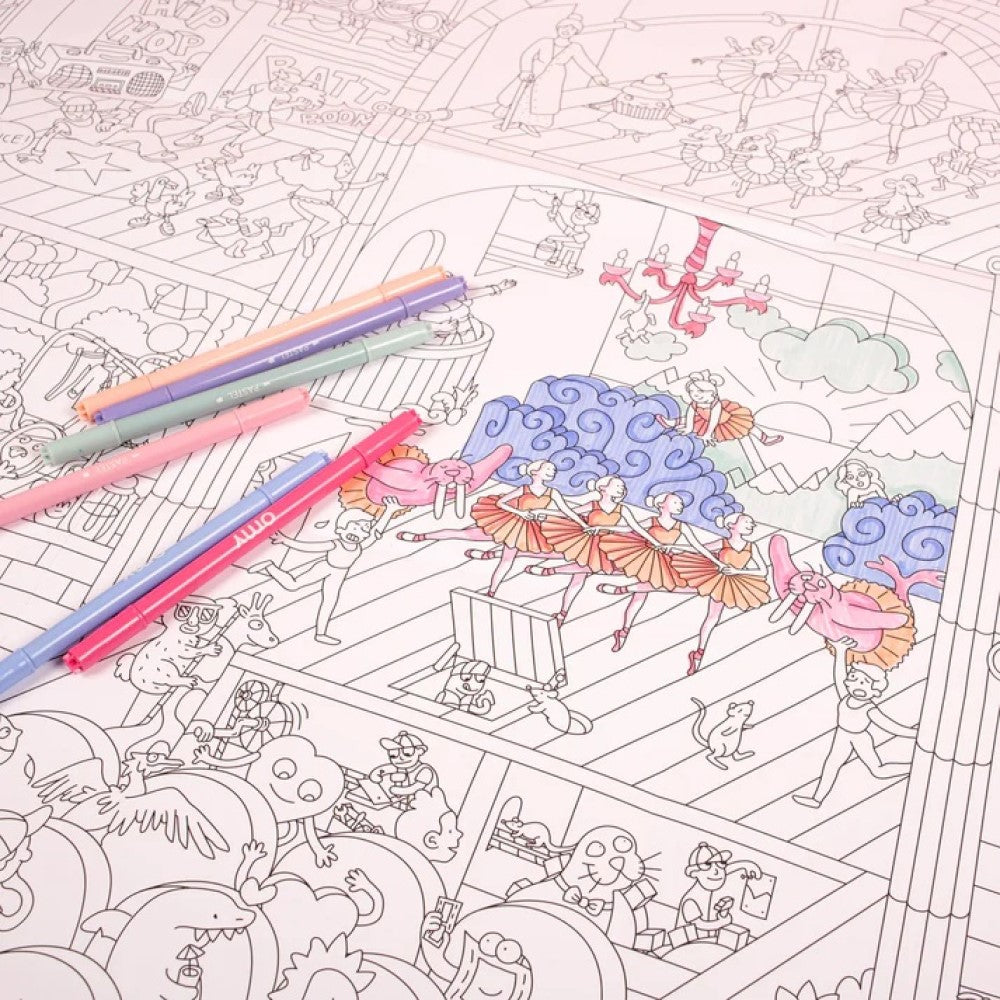 Coloring Poster - Dance 100x70