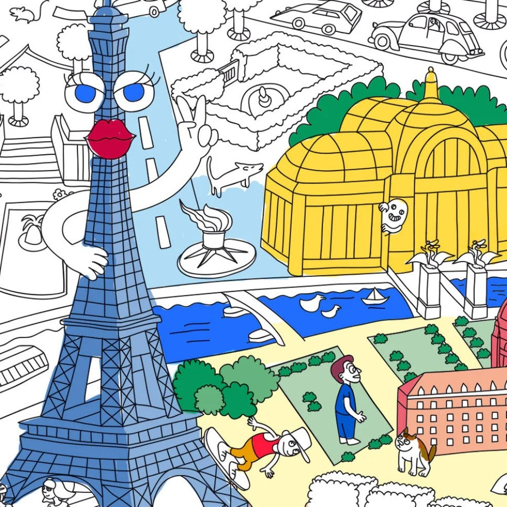 Coloring Poster - Paris 100x70