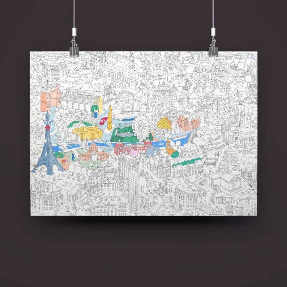 Coloring Poster - Paris 100x70