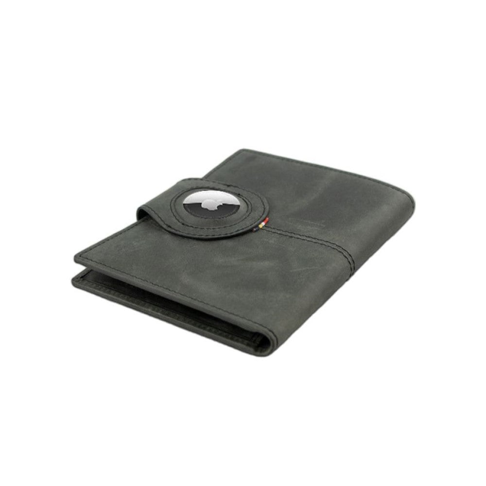 Passport Holder AirTag  - Brushed Black