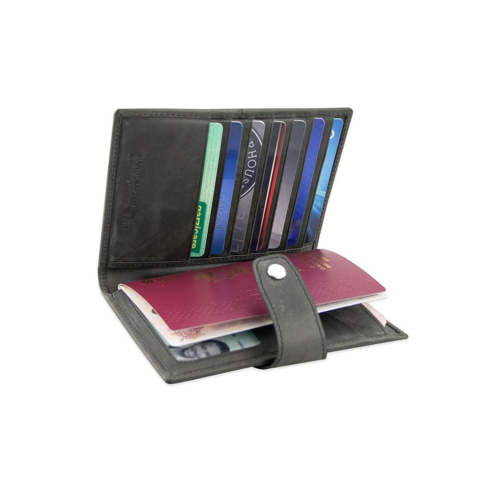 Passport Holder AirTag  - Brushed Black