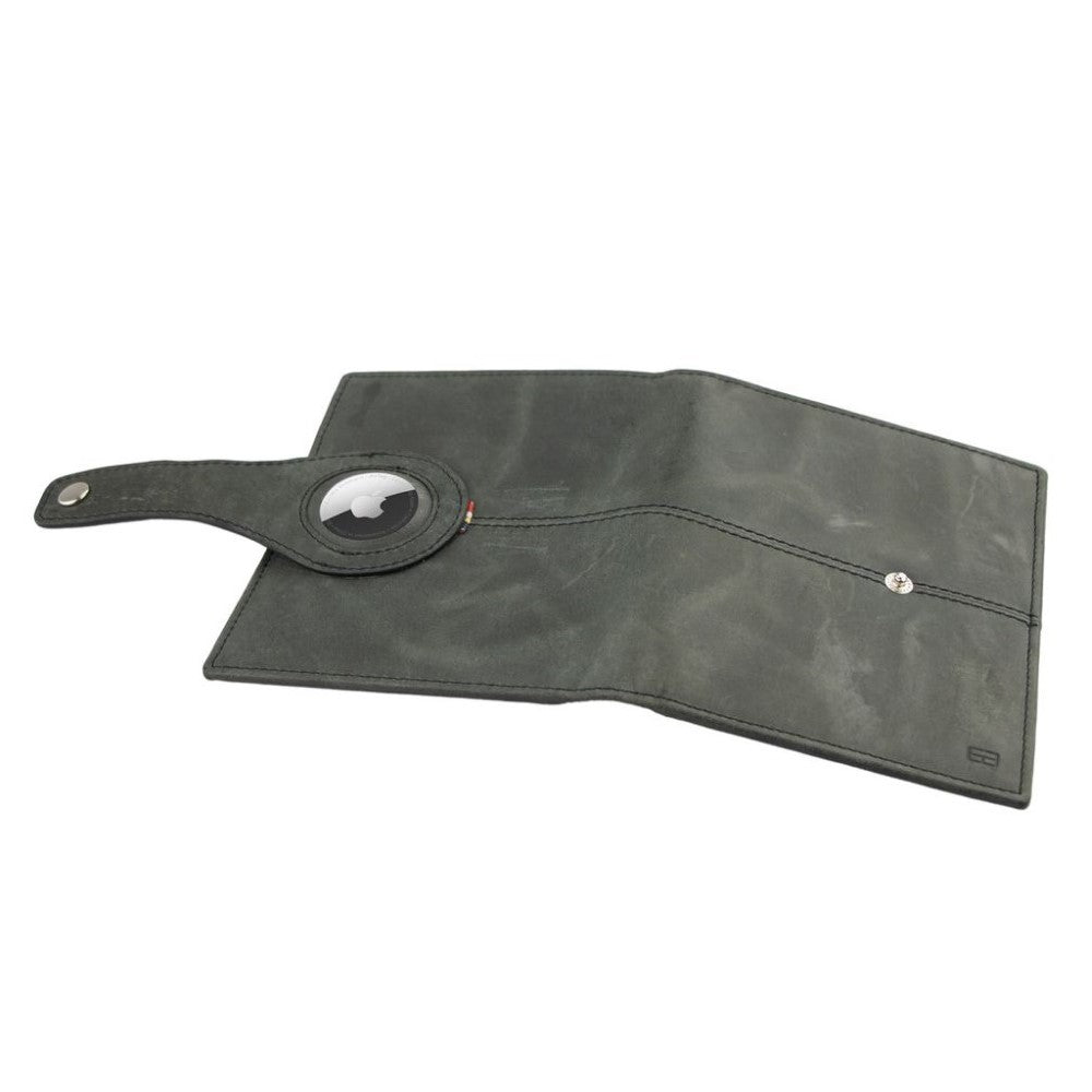 Passport Holder AirTag  - Brushed Black