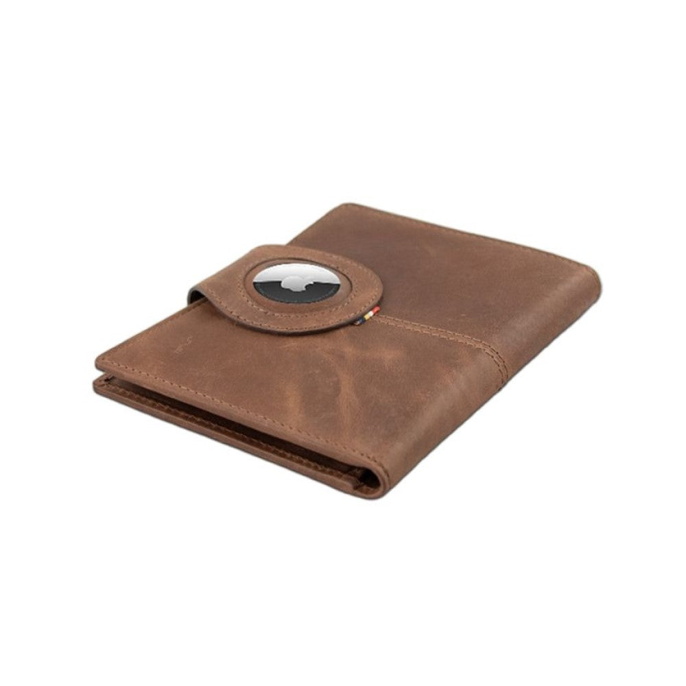 Passport Holder AirTag  - Brushed Brown