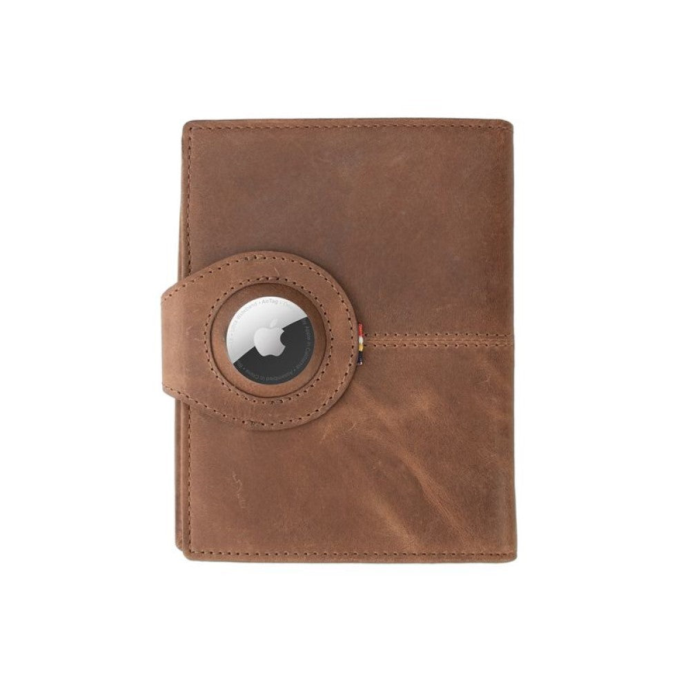 Passport Holder AirTag  - Brushed Brown