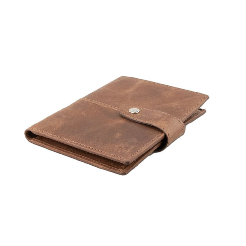 Passport Holder AirTag  - Brushed Brown