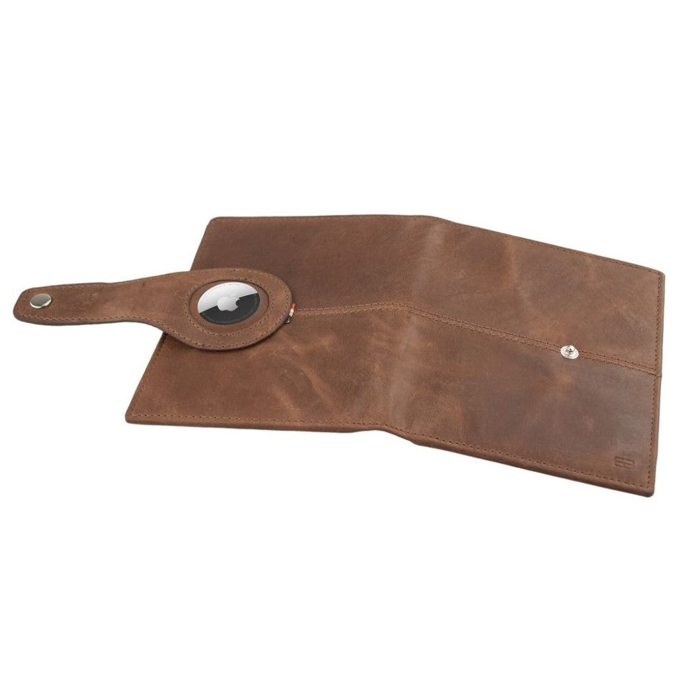 Passport Holder AirTag  - Brushed Brown