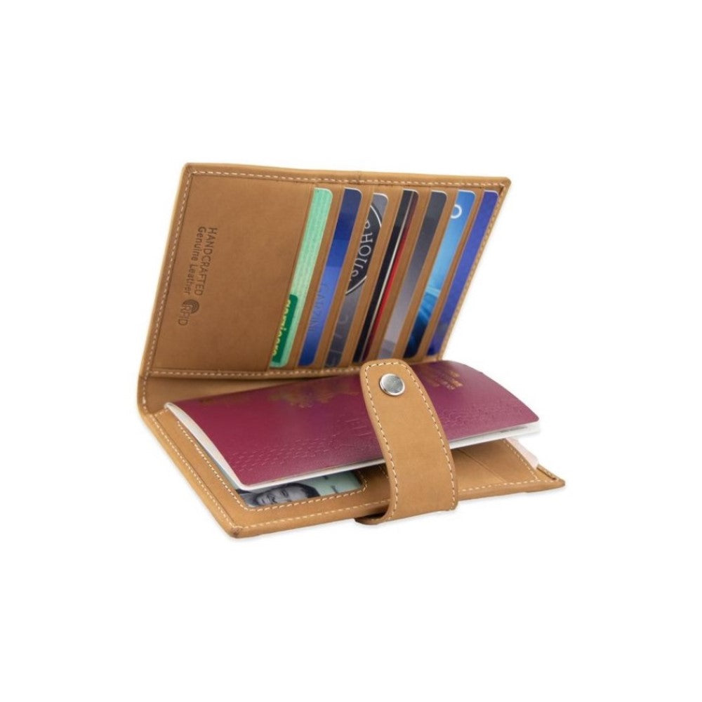 Passport Holder AirTag  - Camel Brown