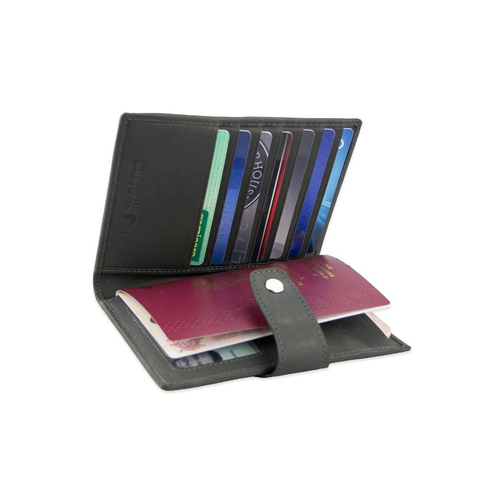 Passport Holder AirTag  - Carbon Black