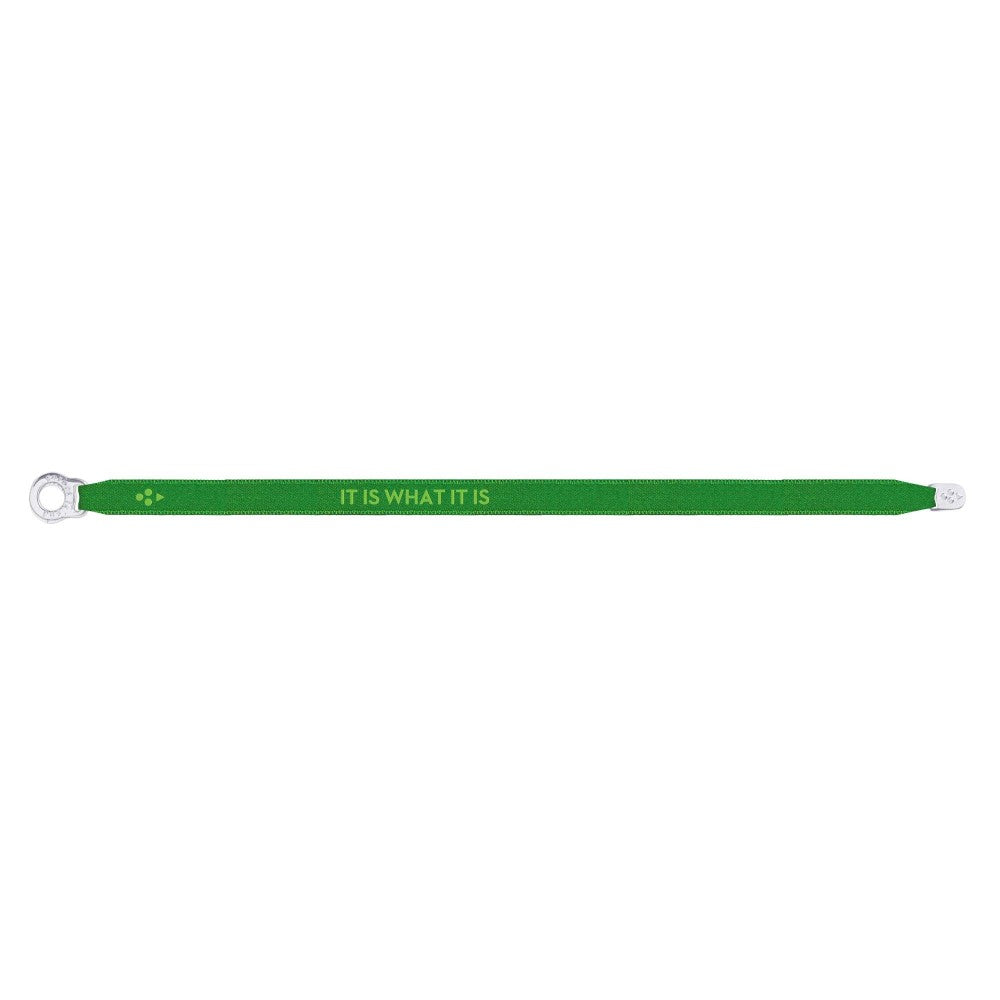 Satin Bracelet - It Is What It Is - Green