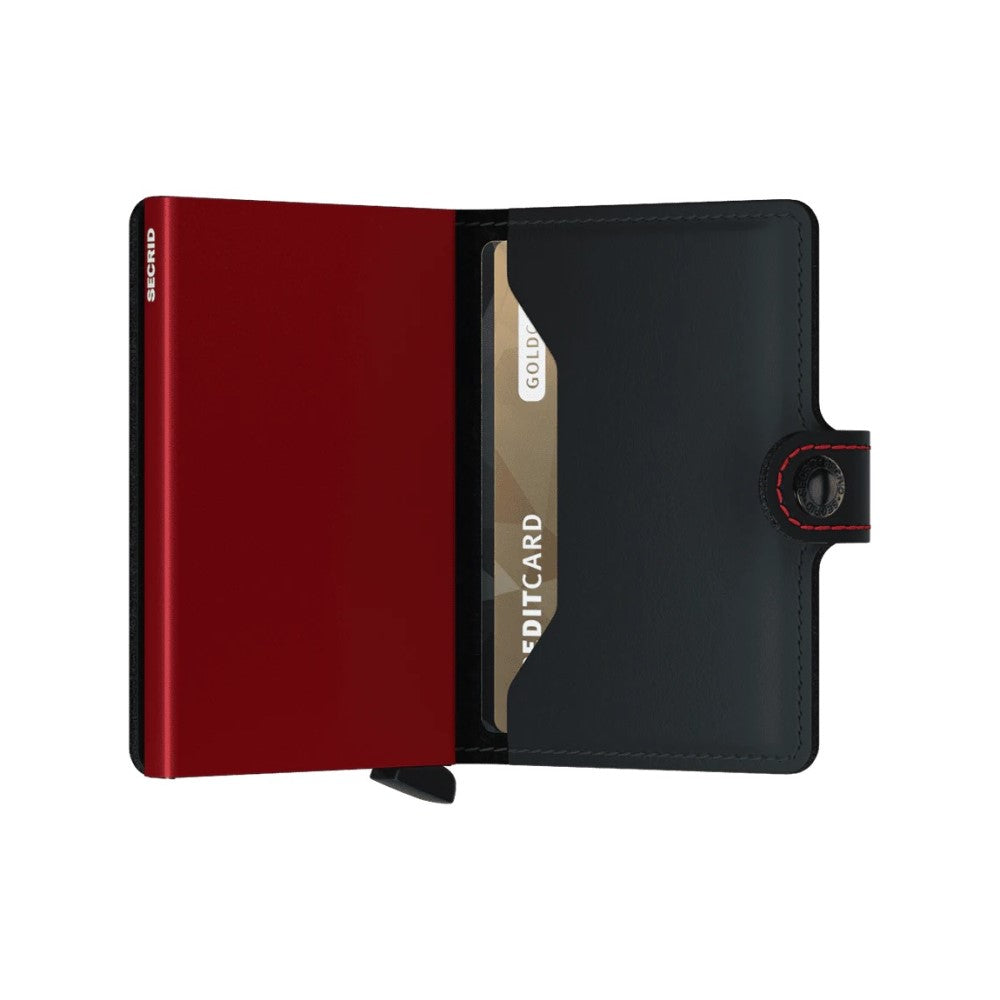 Miniwallet - Matte Black &amp; Red