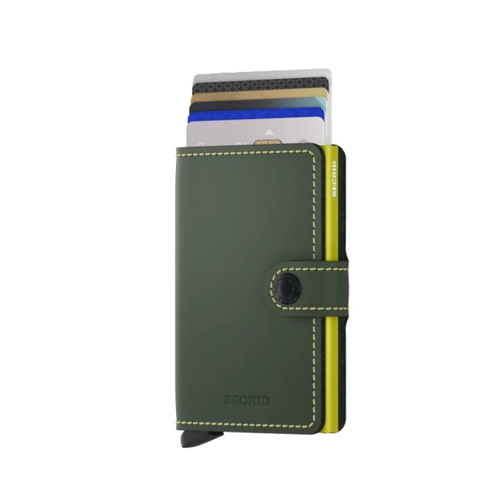 Miniwallet - Matte Green &amp; Lime