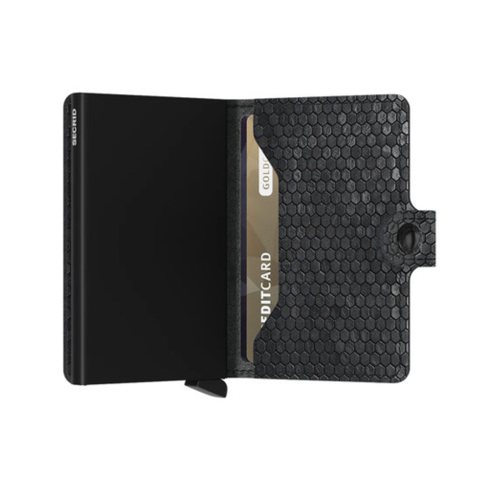 Miniwallet - Hexagon Black