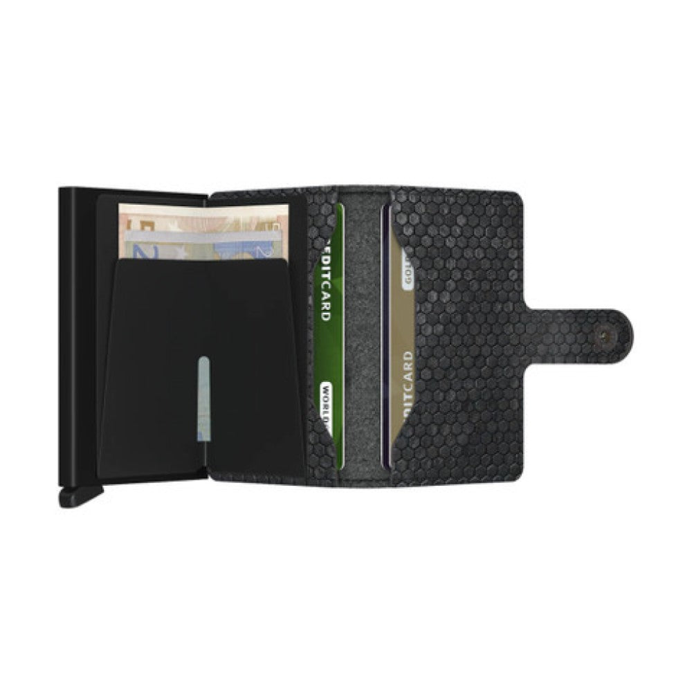 Miniwallet - Hexagon Black