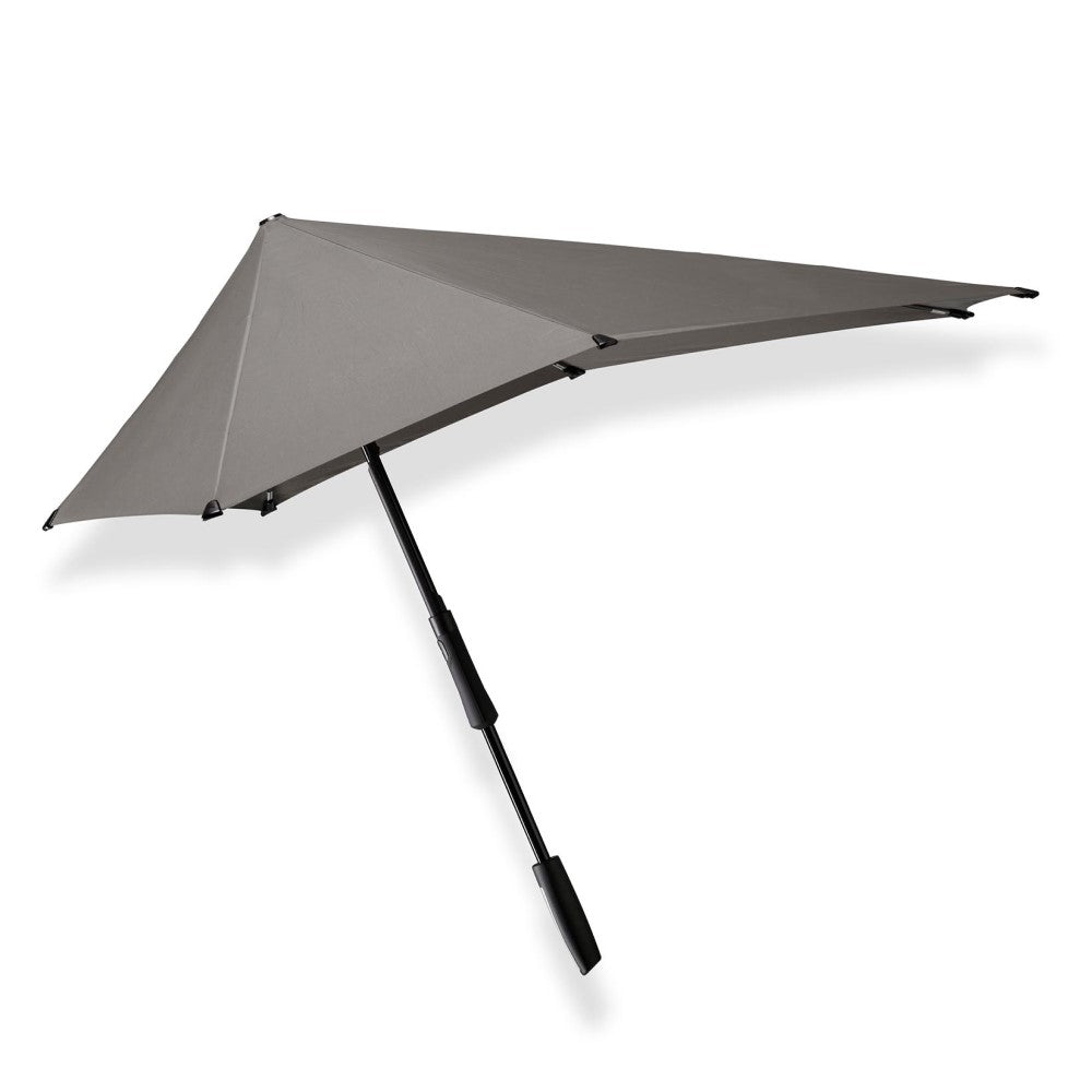 Silk grey Stick Storm Umbrella - Large