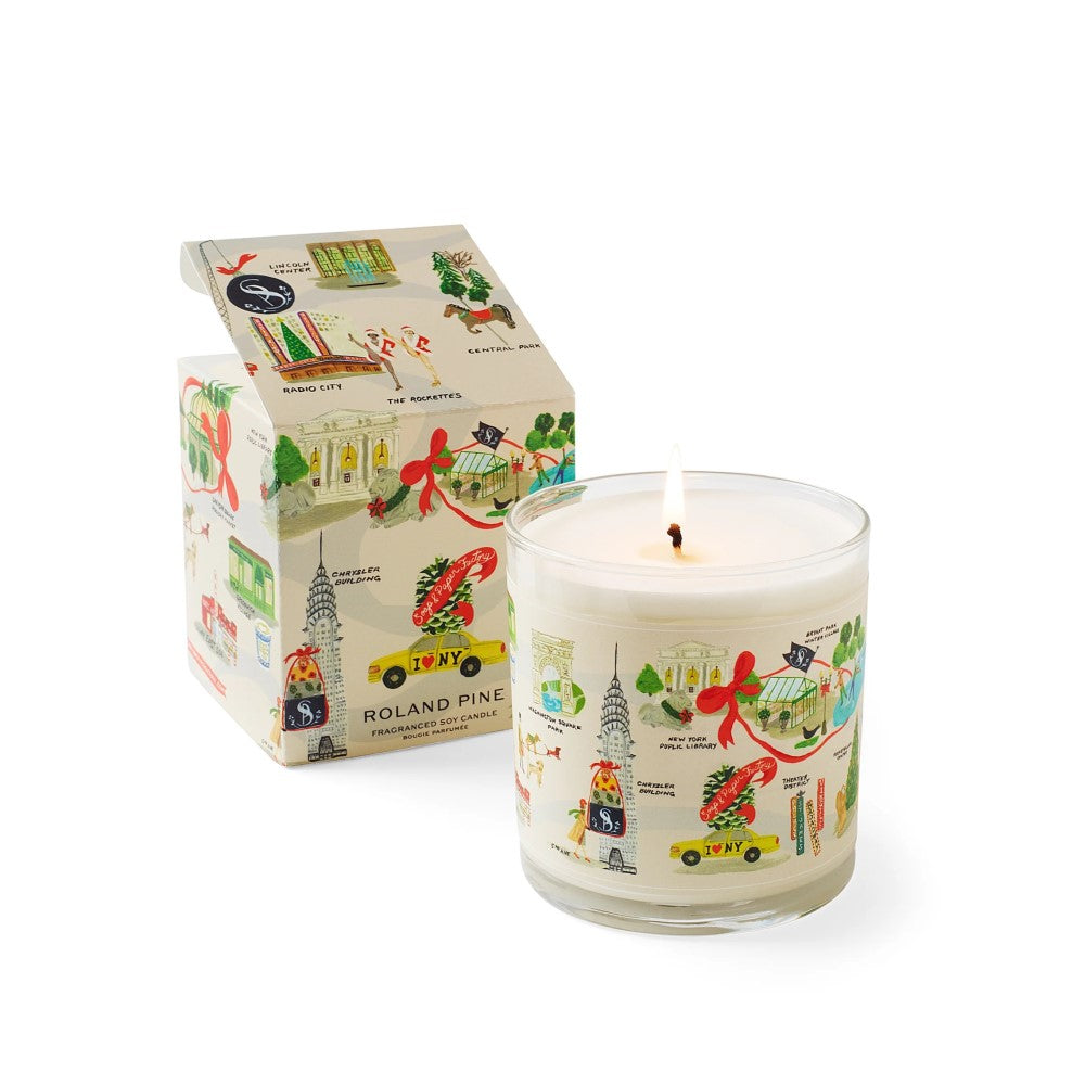 Roland Pine Large Soy Candle 9.5oz - Holiday in New York