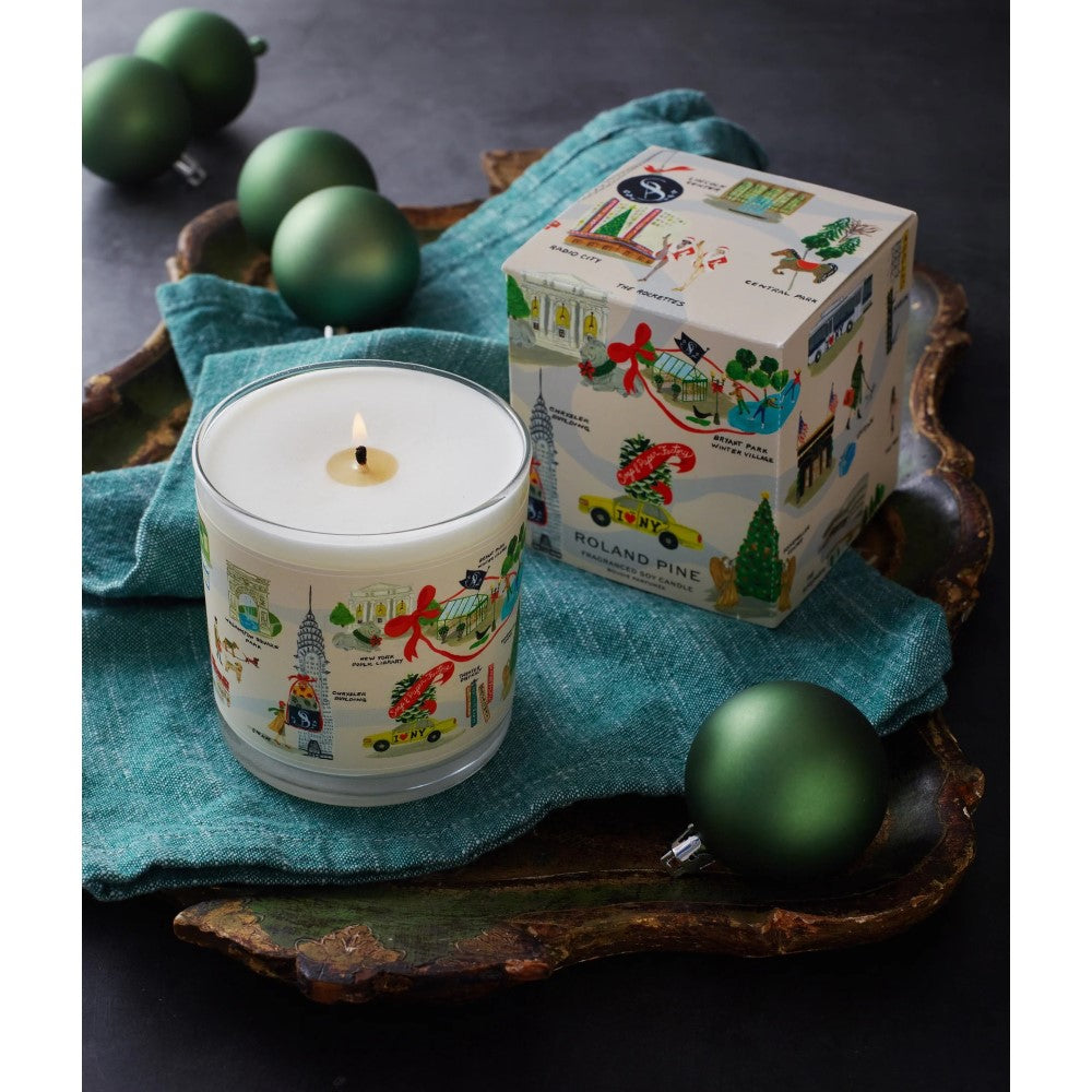 Roland Pine Large Soy Candle 9.5oz - Holiday in New York