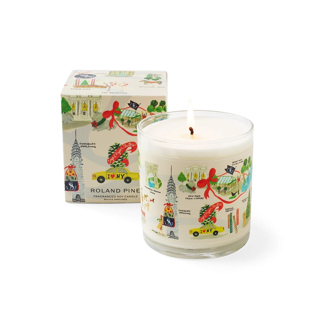 Roland Pine Large Soy Candle 9.5oz - Holiday in New York