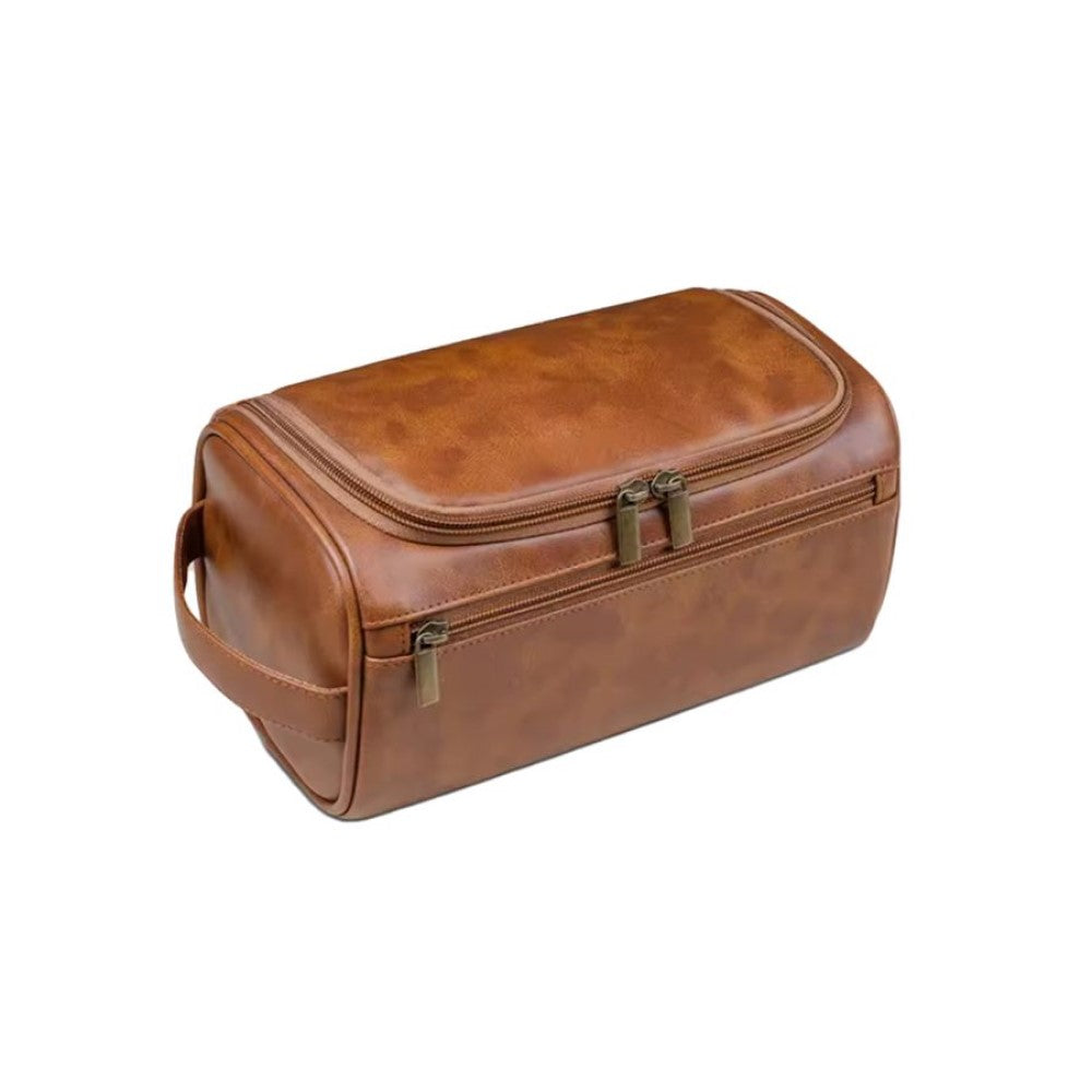 Toiletry Bag - Cognac Leather