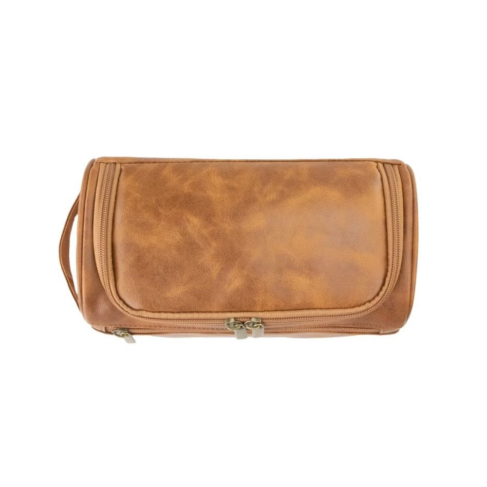 Toiletry Bag - Cognac Leather