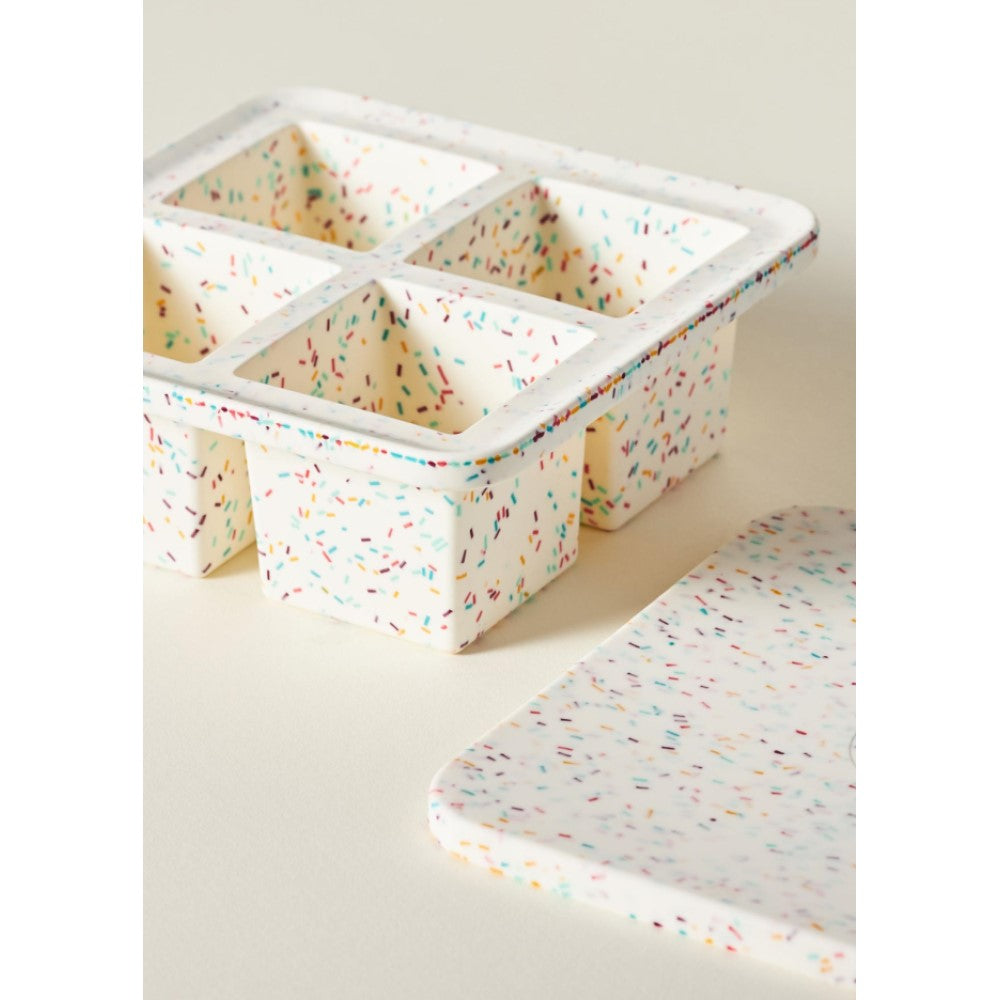 Extra Large Ice Cube Tray - Speckled White