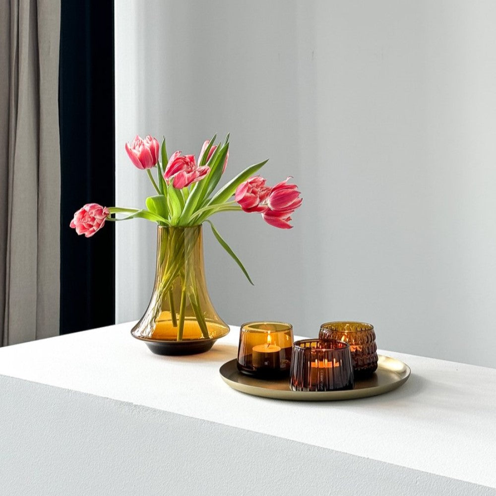 Dim T-light set of 3 - Amber