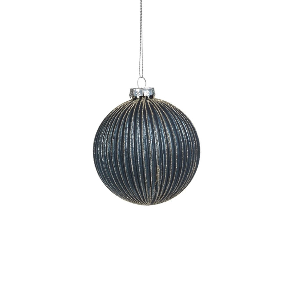 Blue Glass Ball Ornament