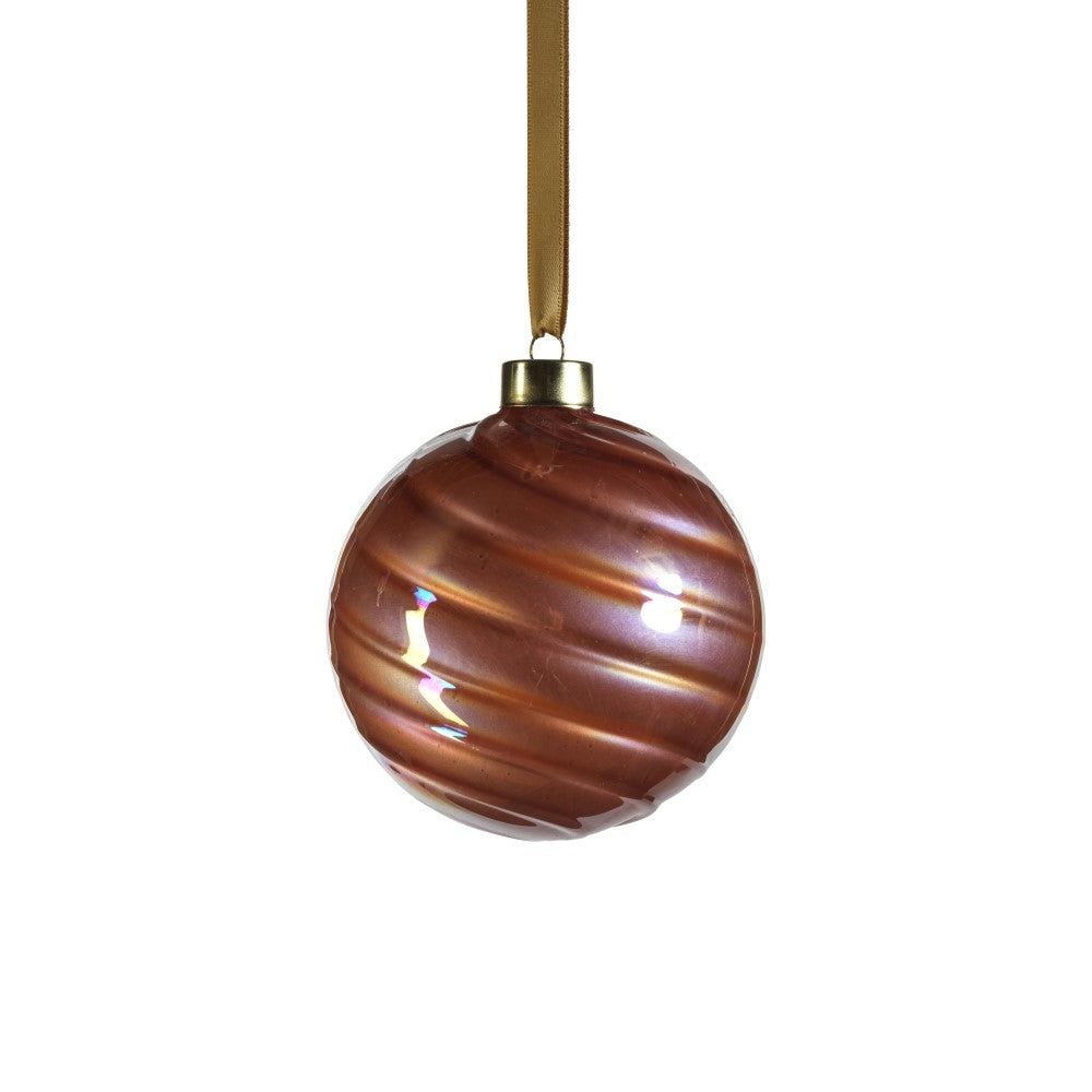 Pearl Luster Ball Ornament - Rosegold