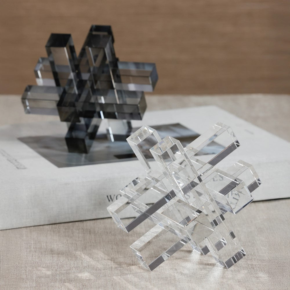 Crystal Glass Bookend - Clear