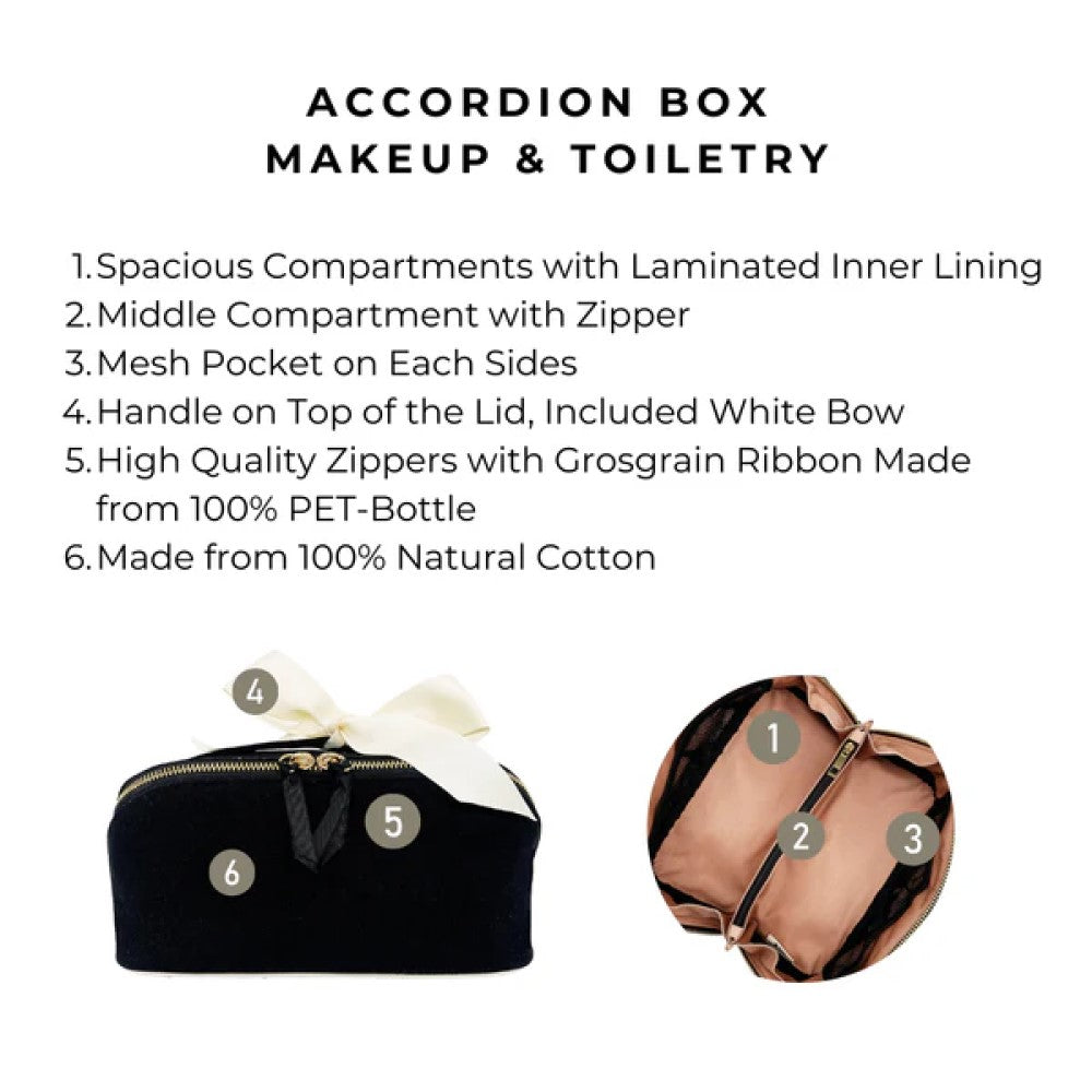 Accordion box make up &amp; toiletry - Black