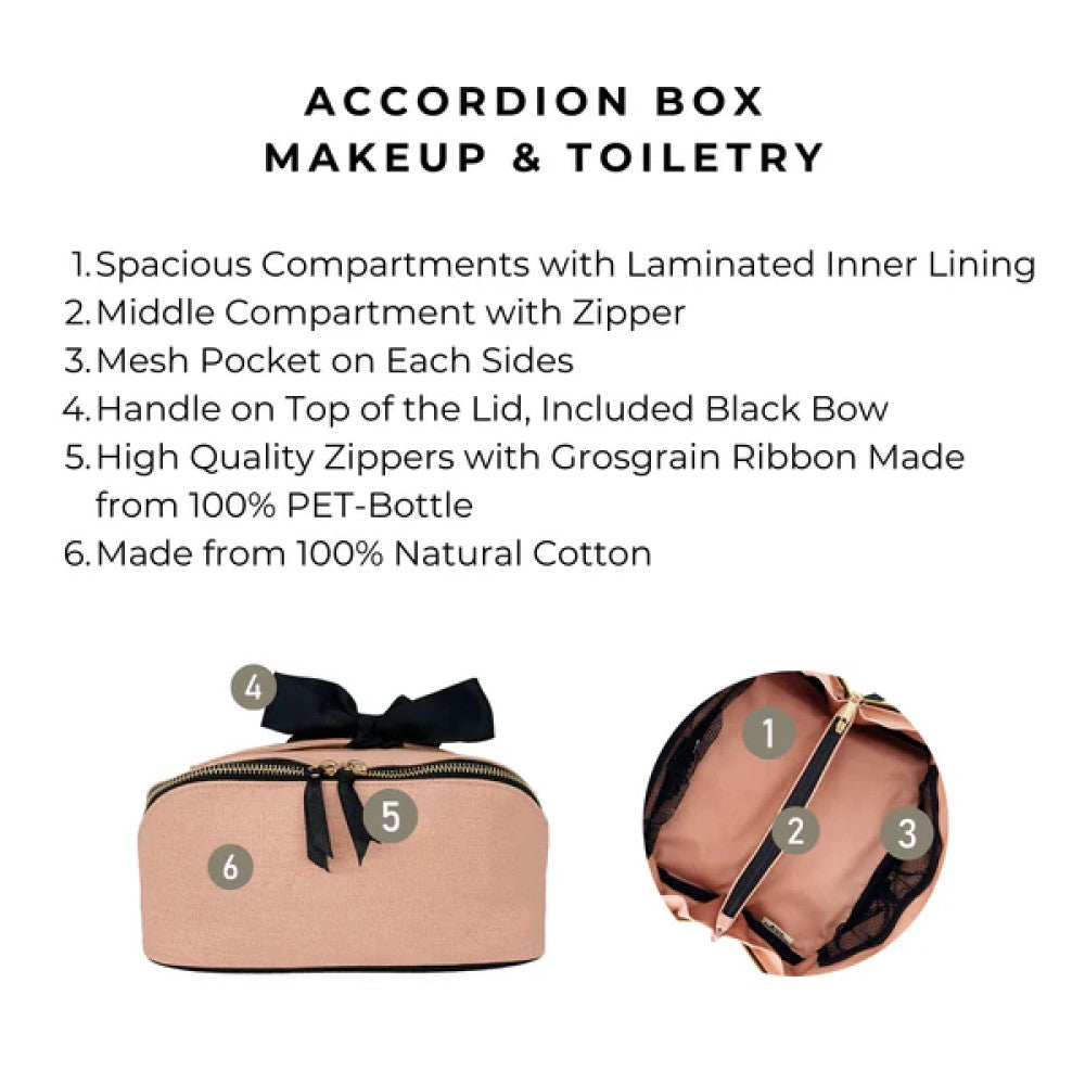 Accordion box make up &amp; toiletry - Pink/blush