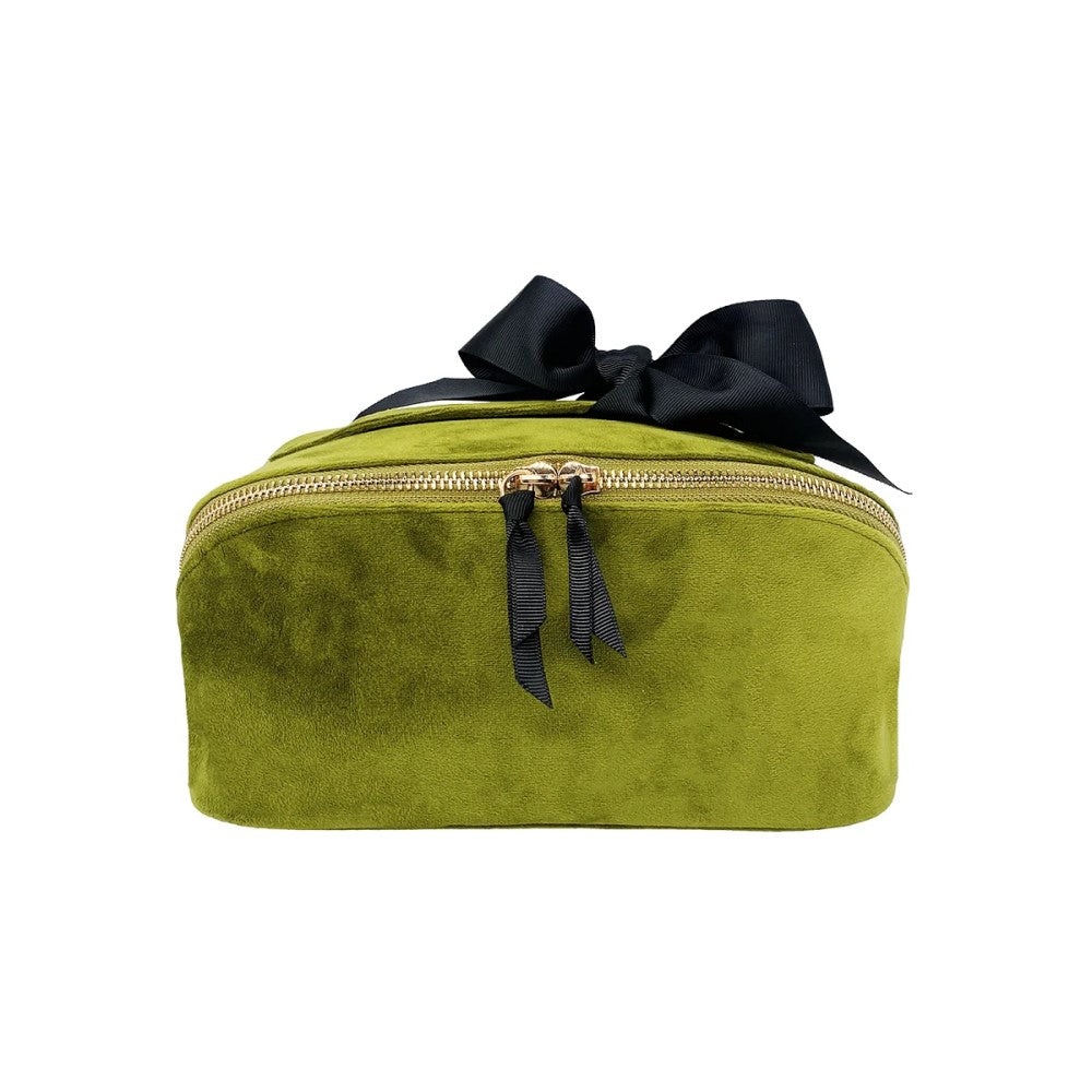 Accordion box make up &amp; toiletry - Green velvet