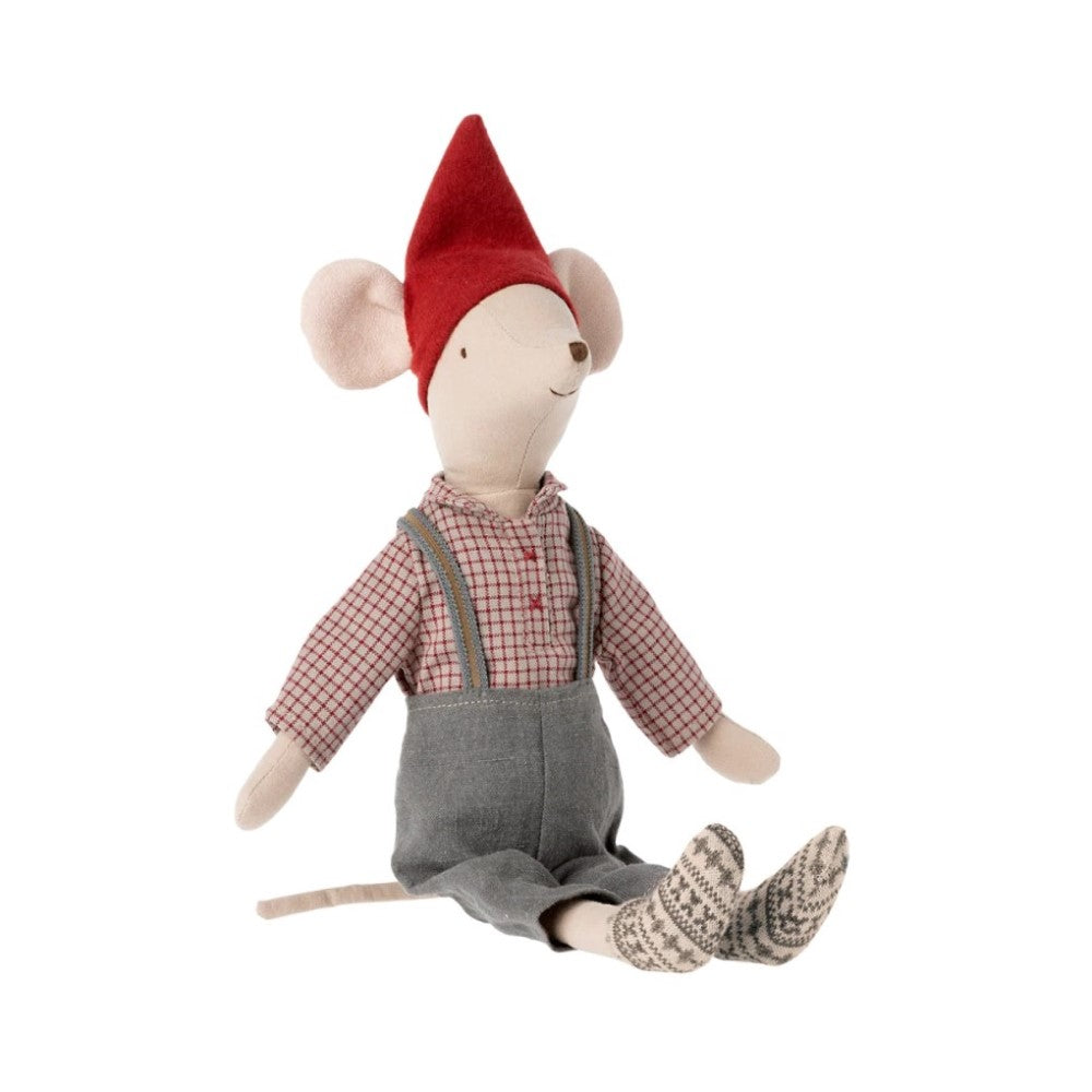 Christmas Mouse in Overall, Medium  - Boy