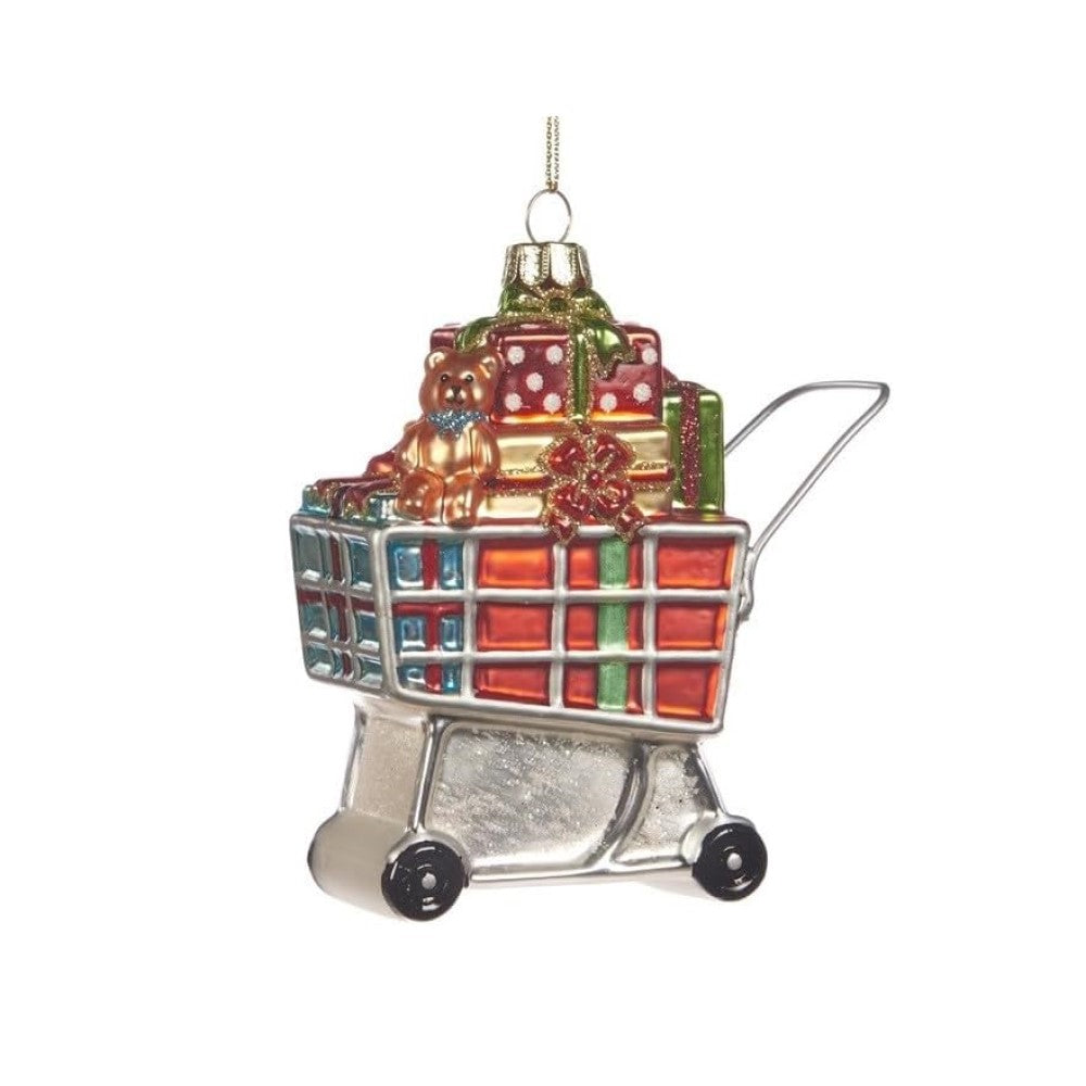 Xmas Gifts Shopping Cart Ornament