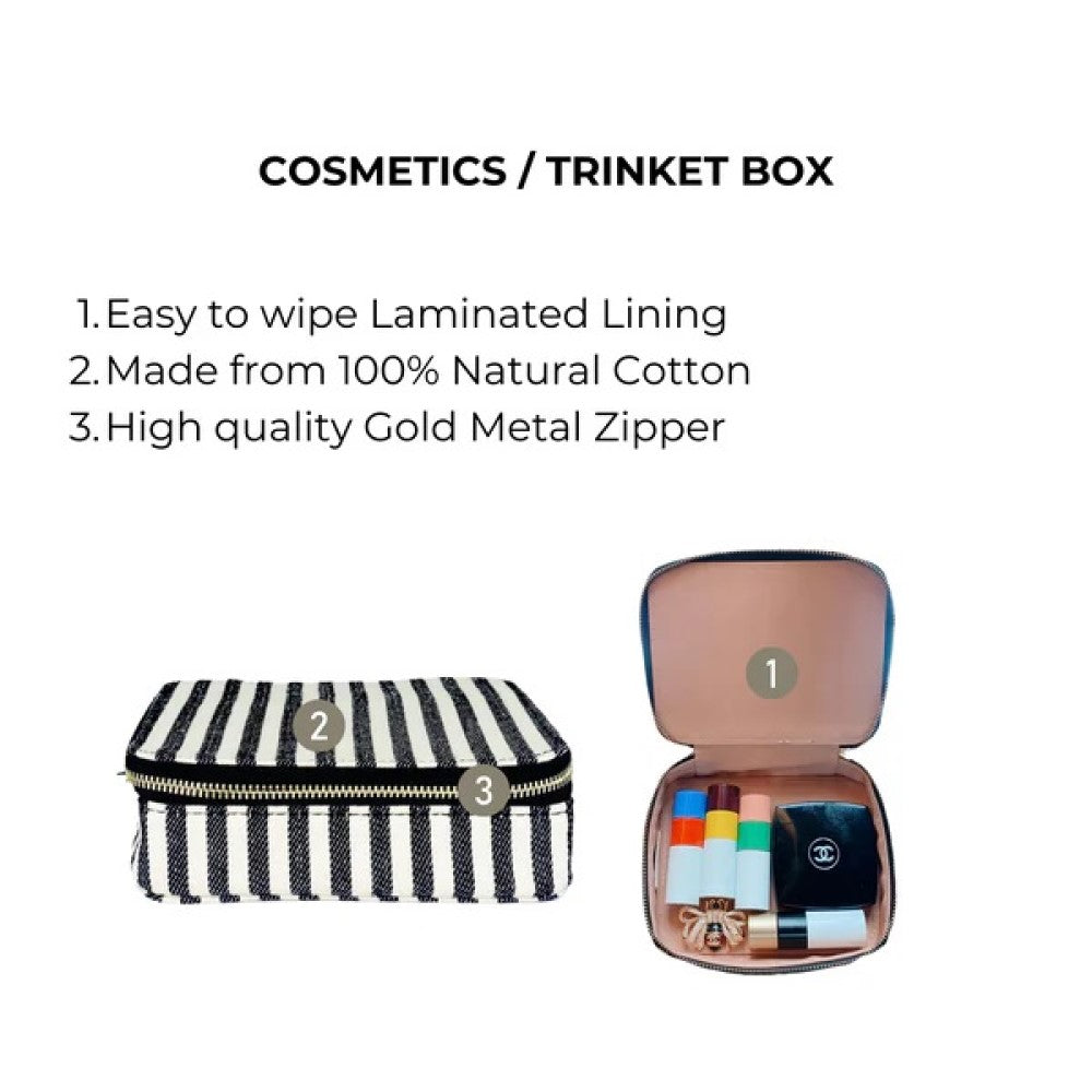 Cosmetics/ Trinket box - Striped