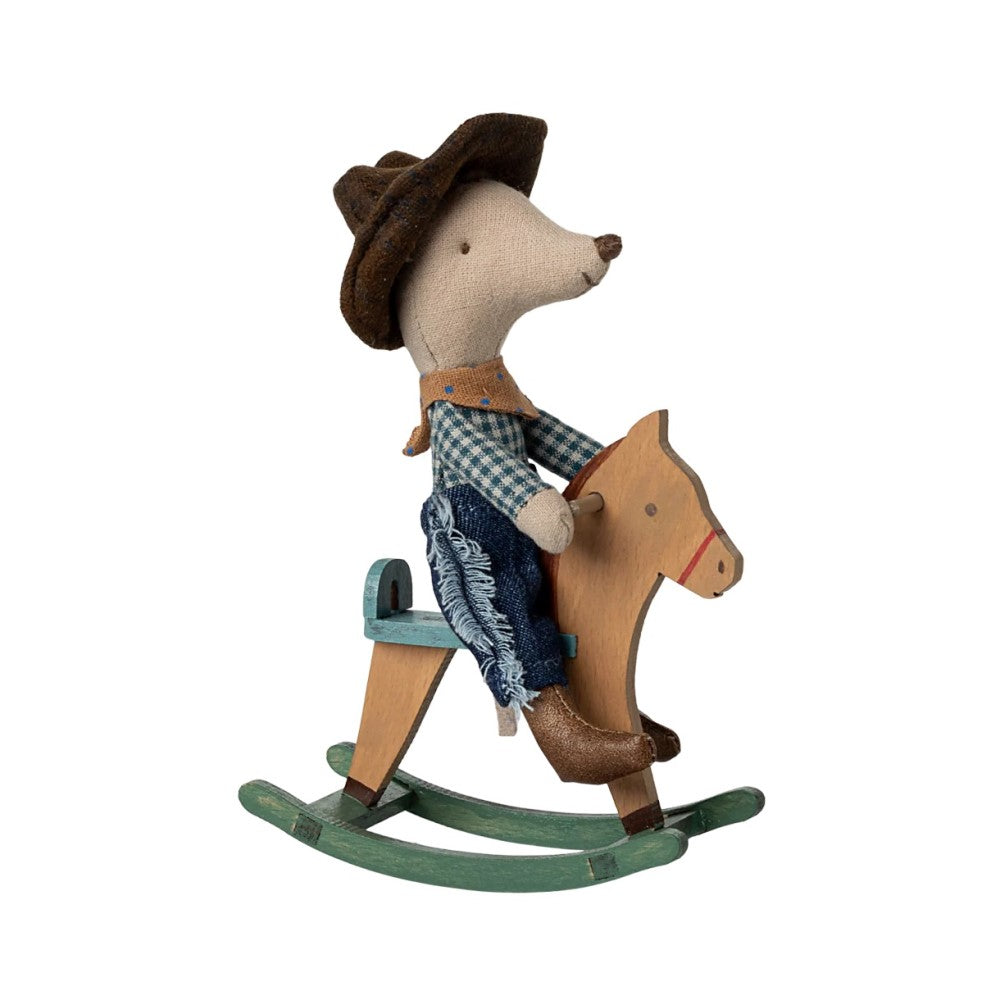 Cowboy Mouse on Rocking Horse, Little Brother