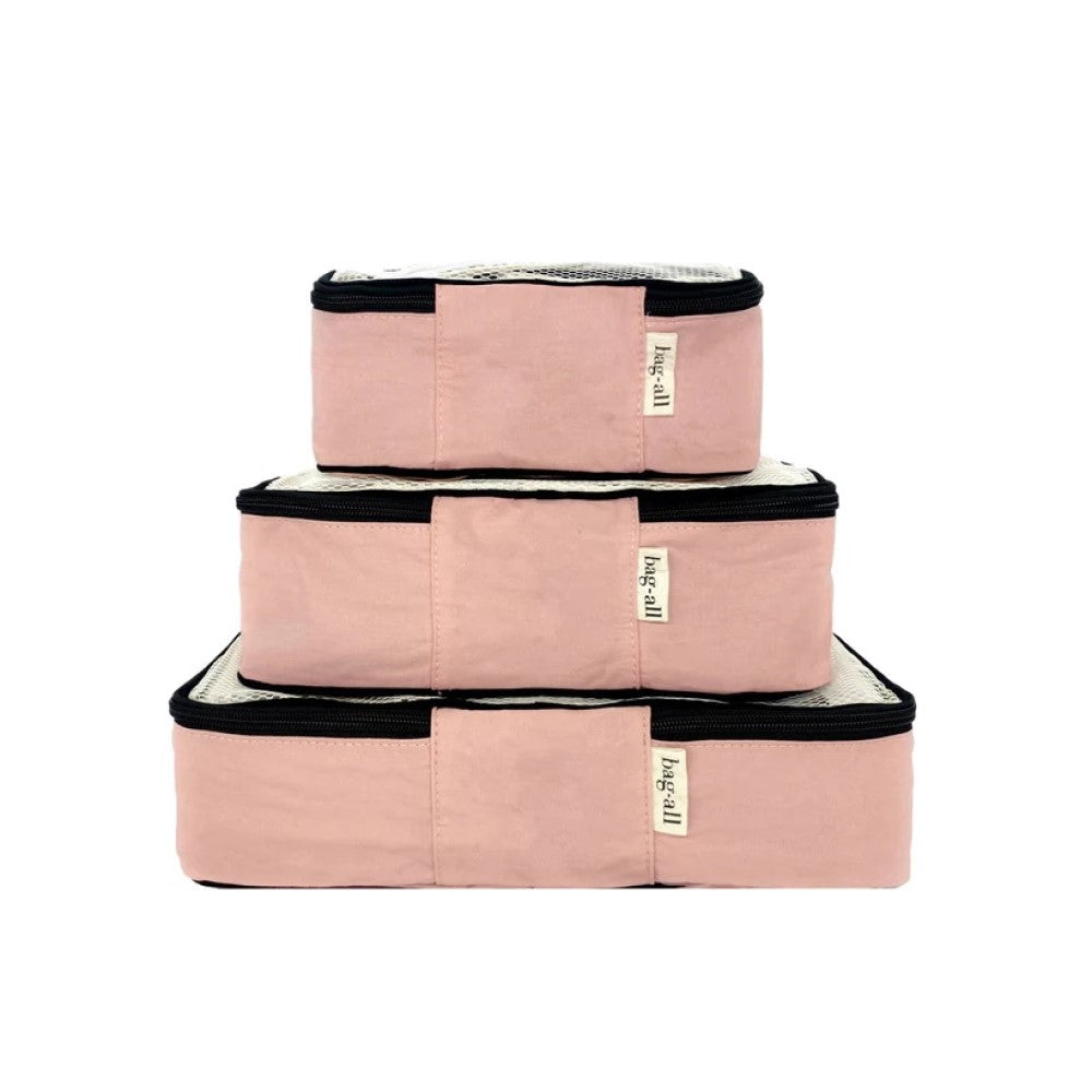 Cotton packing cubes - Pink/blush