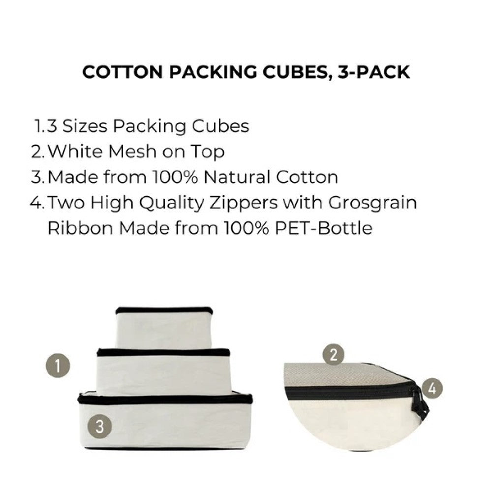 Cotton packing cubes - Cream