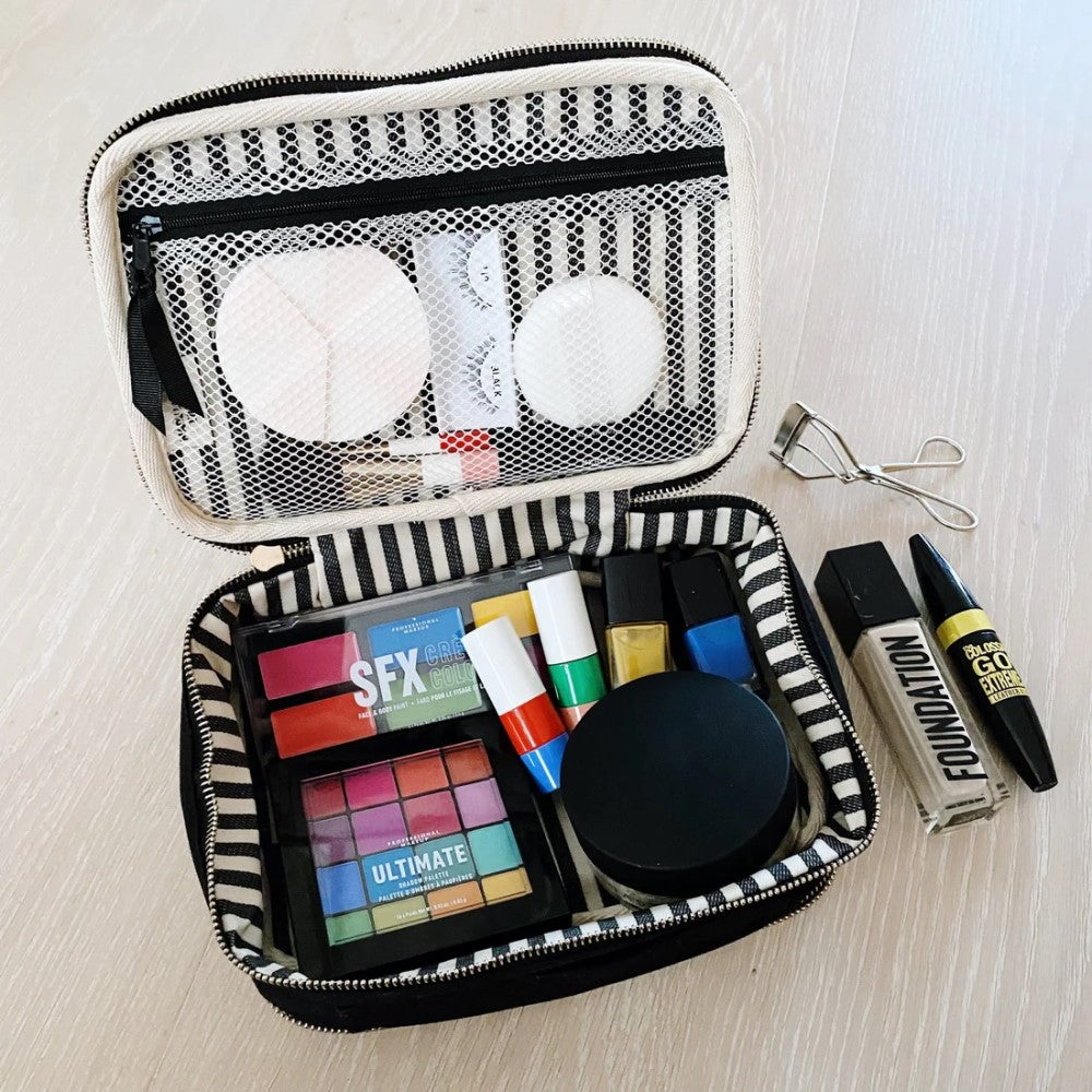 Double sided toiletry case - Black