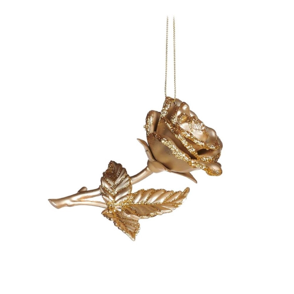 Rose Ornament - Gold/Champagne