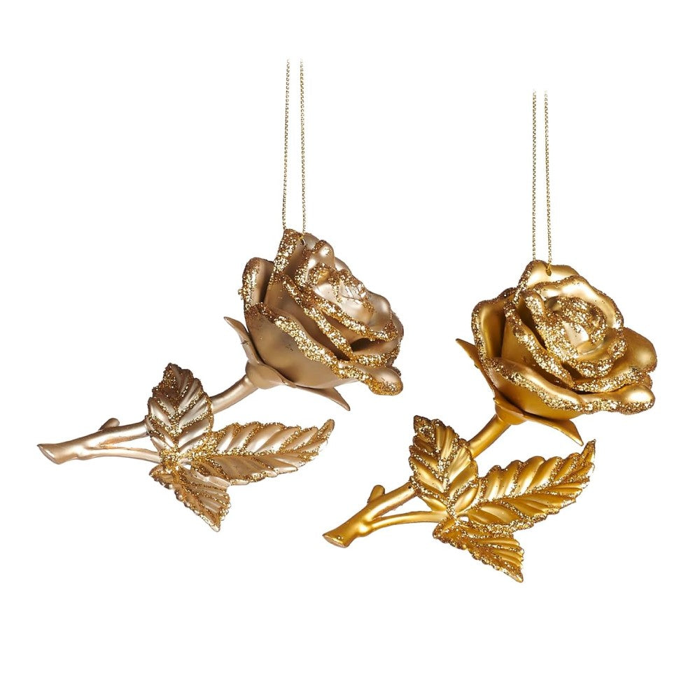 Rose Ornament - Gold/Champagne