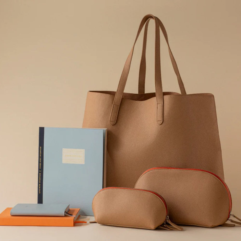 Vegan Leather Domed Pouch Large