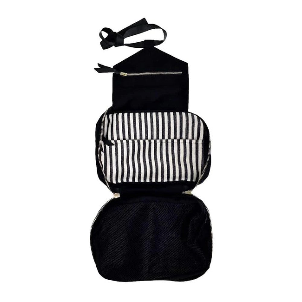 Folding/ hanging toiletry case - Black