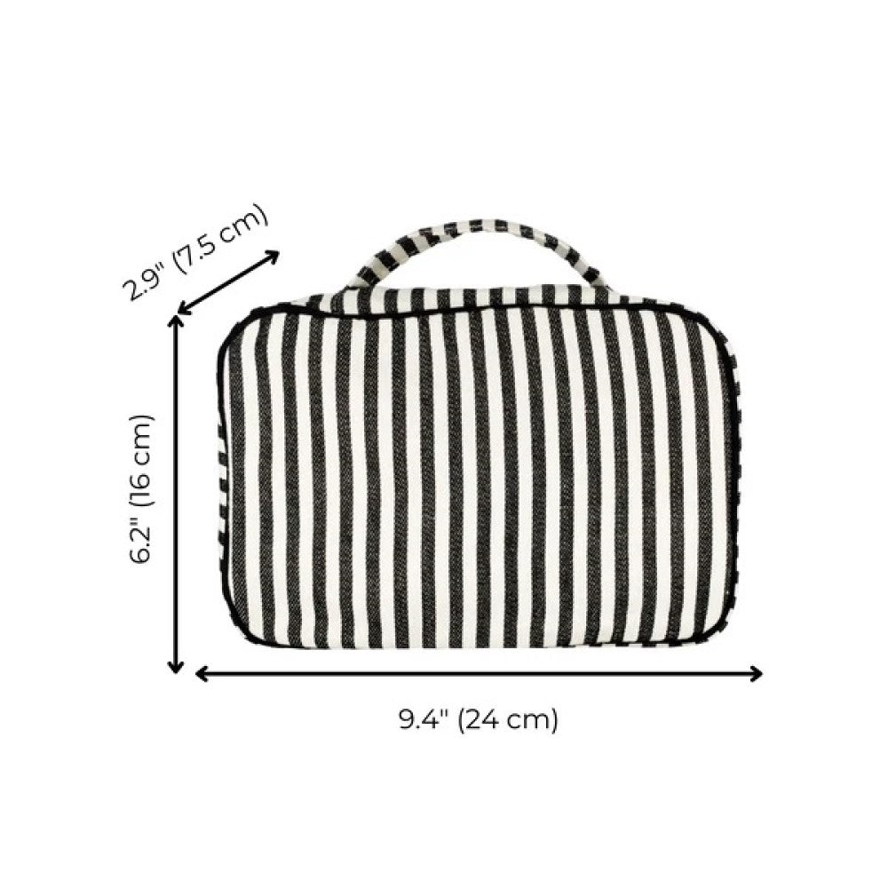 Folding/ hanging toiletry case - Striped