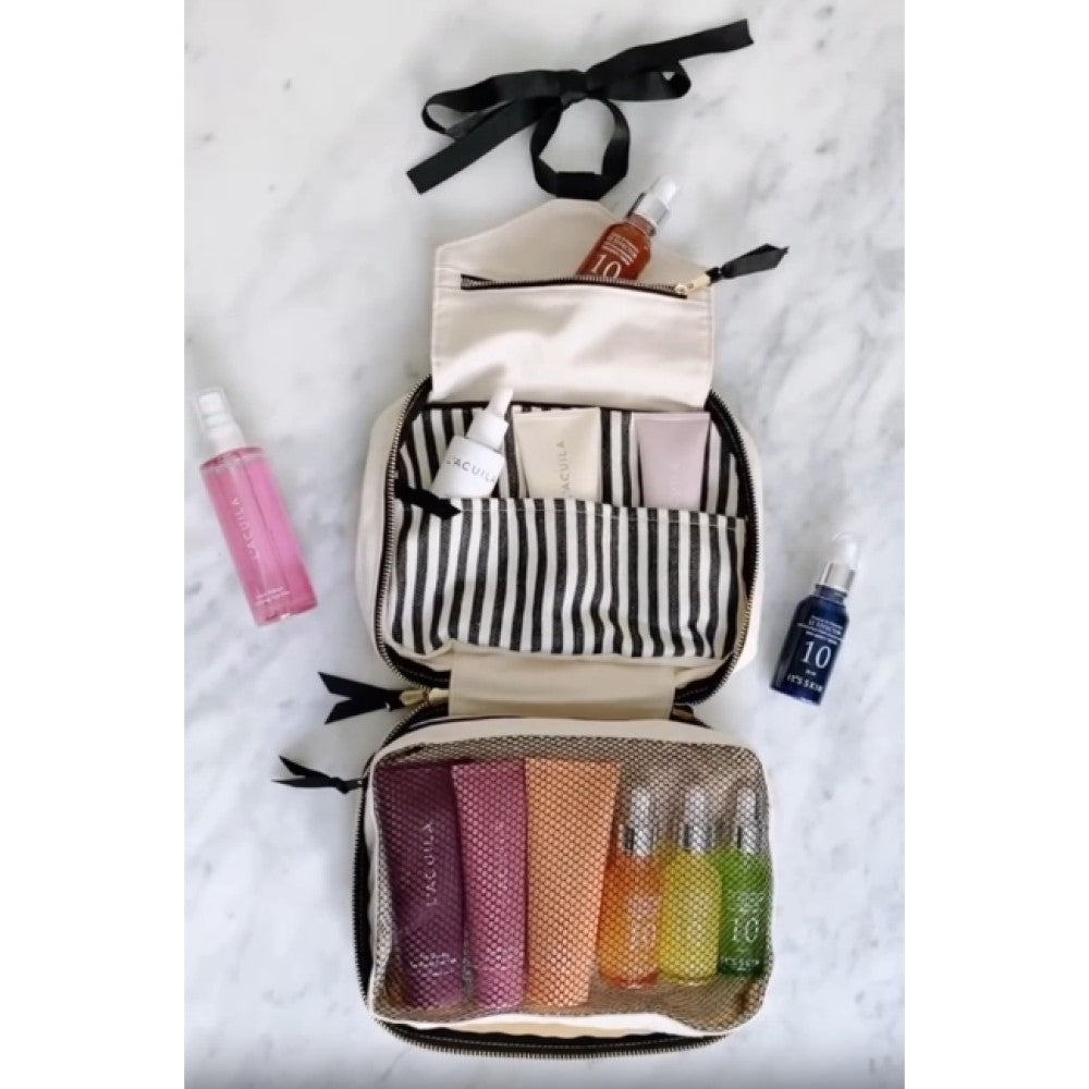 Folding/ hanging toiletry case - Cream