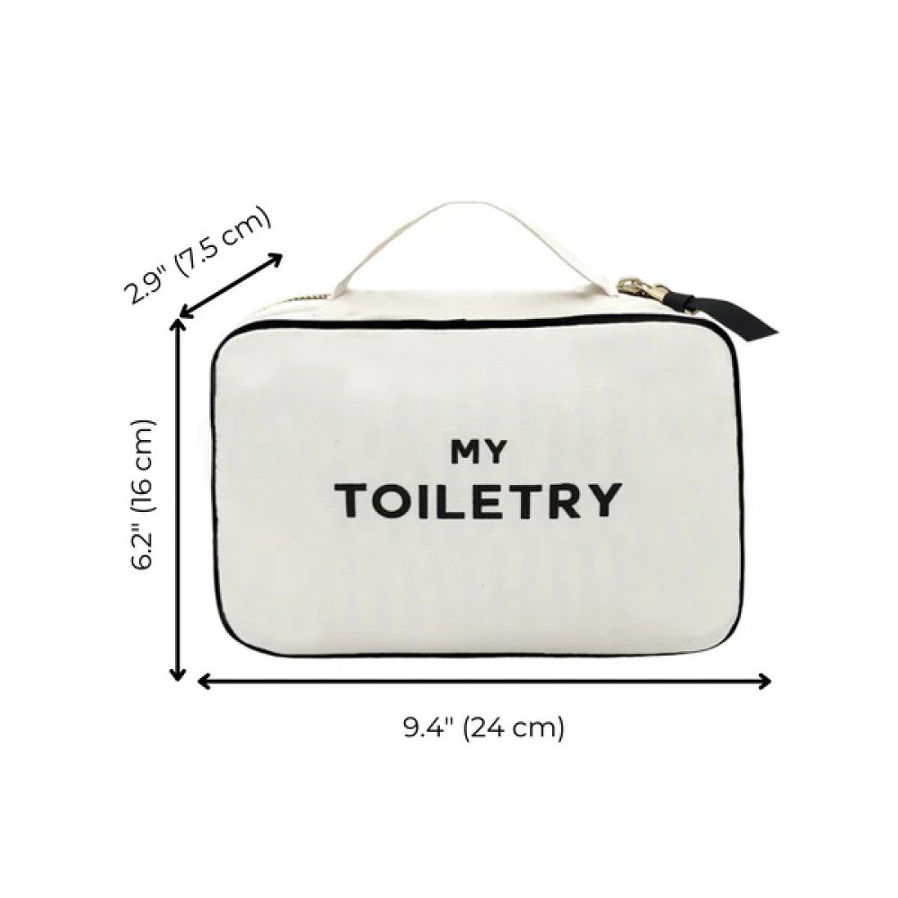 Folding/ hanging toiletry case - Cream