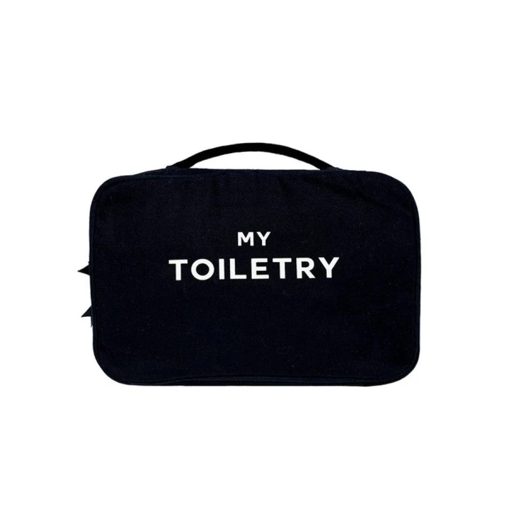 Folding/ hanging toiletry case - Black