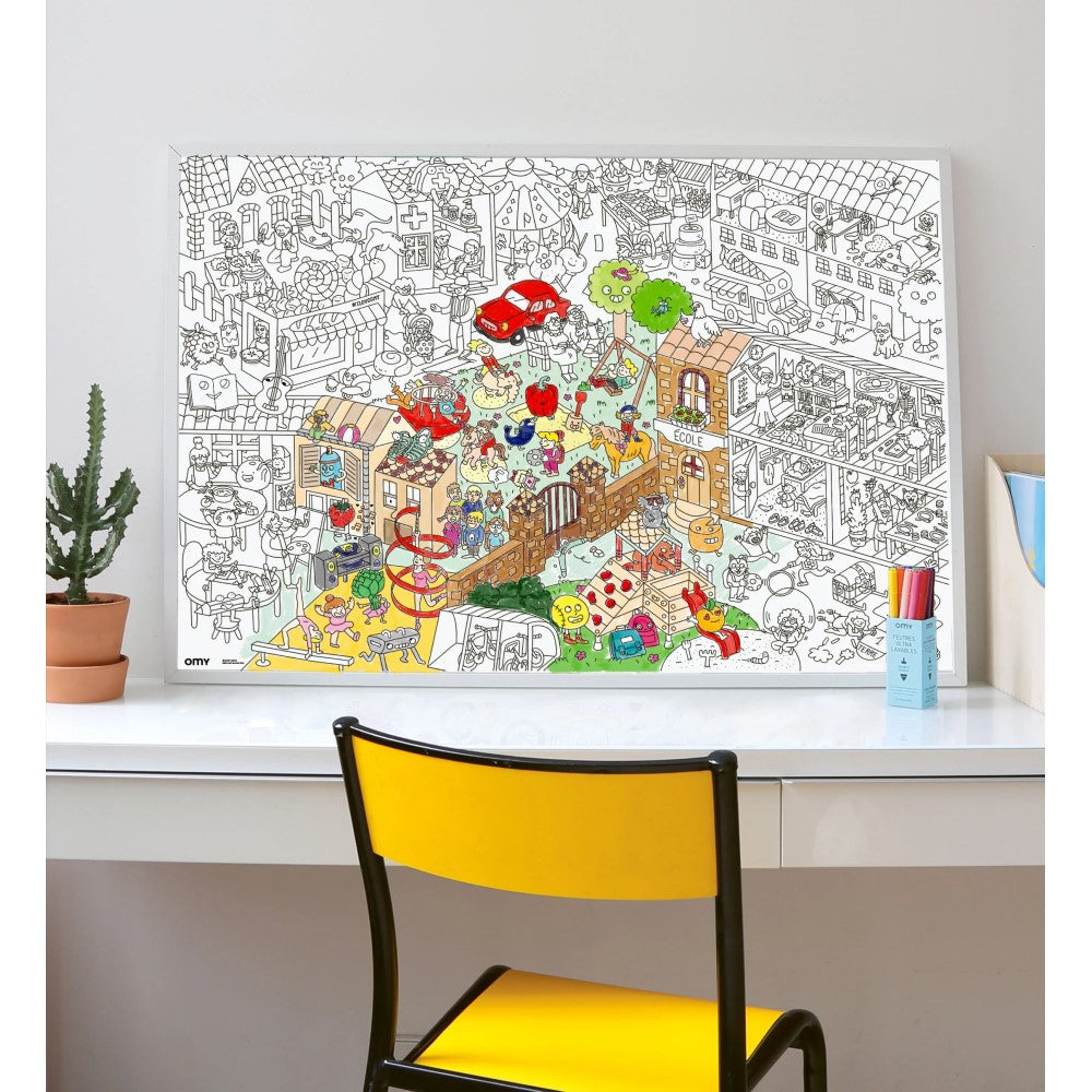 Coloring Poster - Kids Life 100x70