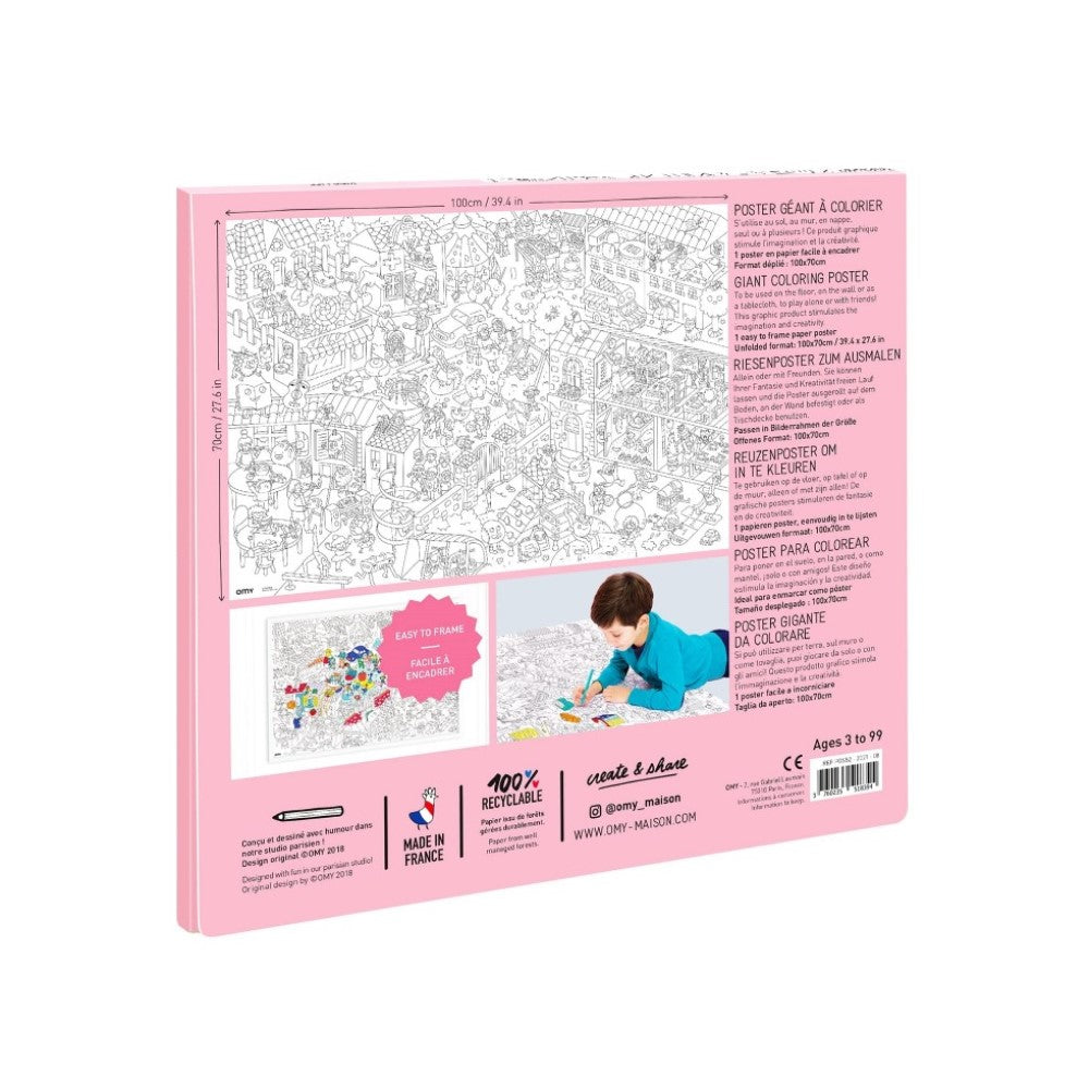 Coloring Poster - Kids Life 100x70